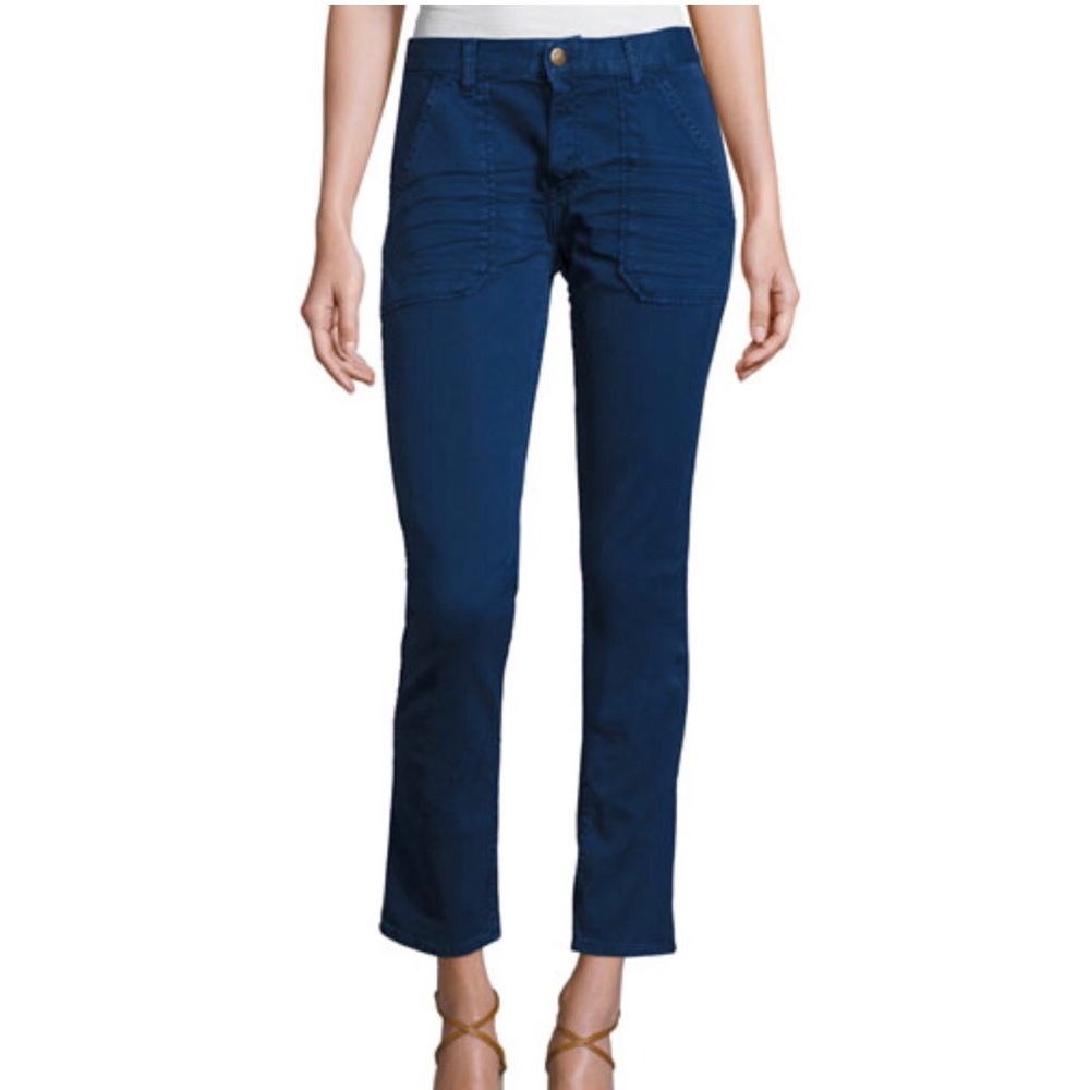 Neiman Marcus Sally Cropped Washed Twill Jeans - Picture 5 of 5